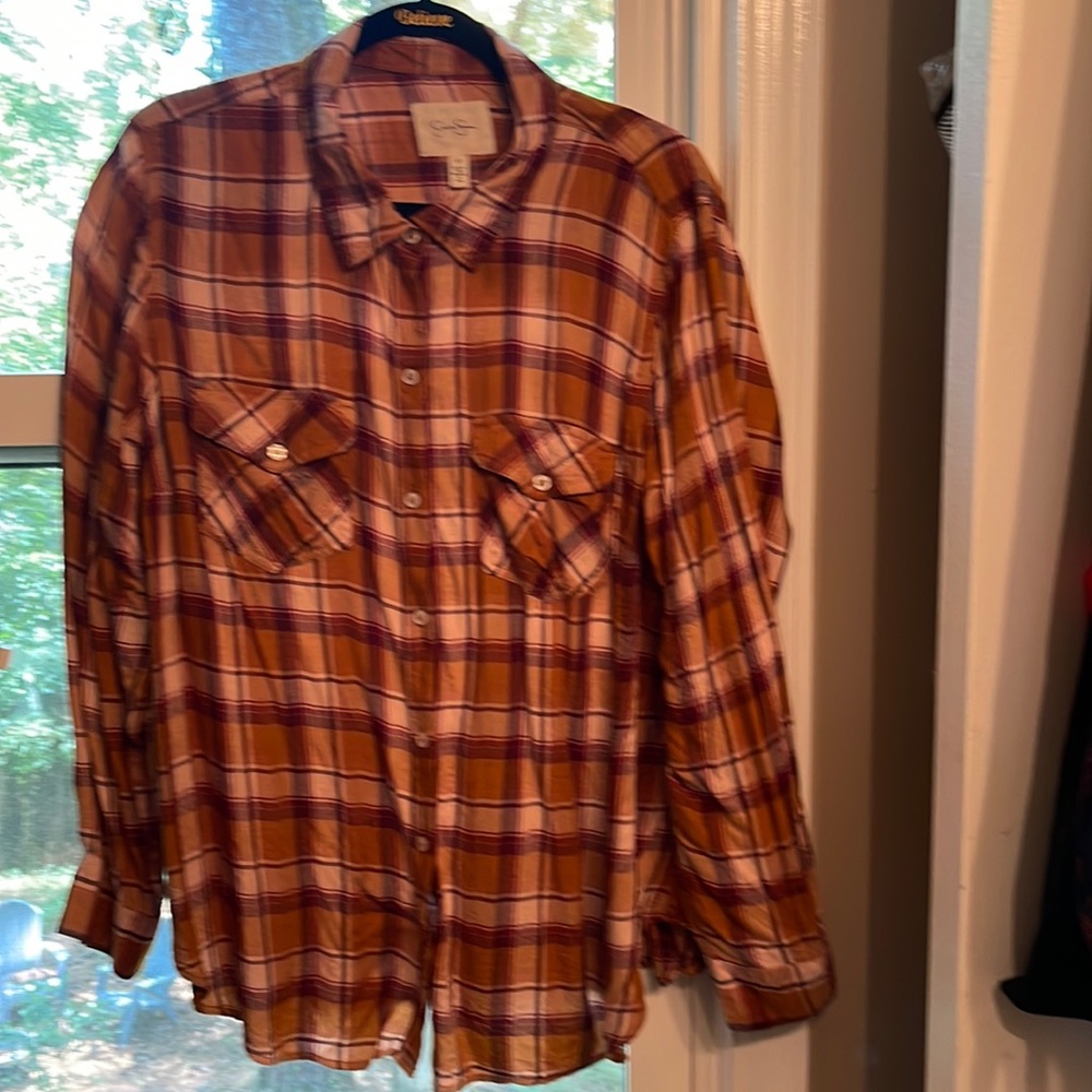 EUC Very cute Jessica Simpson lightweight Flannel Shirt